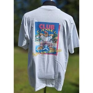 Vintage 90s Joe Camel Club T-Shirt Men XL USA Single Stitch Wish You Were Here
